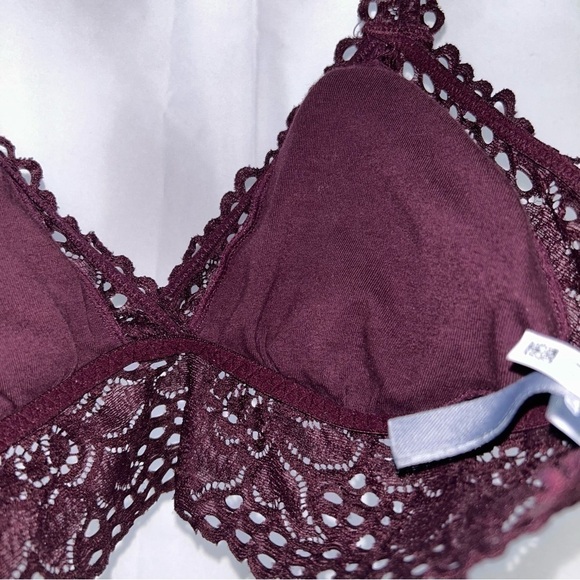 Aerie Bralette Boho Floral Lace Stretch Band Wire free Removable Padded Bra - Picture 5 of 9